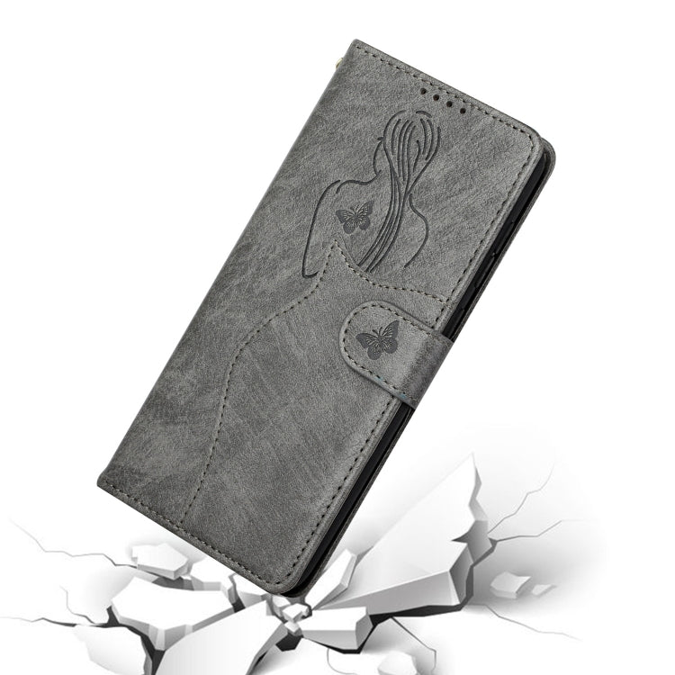 For iPhone 13 mini Beauty Girl Embossing Pattern Horizontal Flip Leather Case with Holder & Card Slot & Wallet & Photo Frame