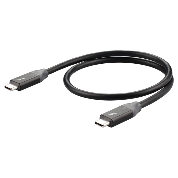 100W USB-C / Type-C 4.0 Male to USB-C / Type-C 4.0 Male Two-color Full-function Data Cable for Thunderbolt 3, Cable Length:0.95m