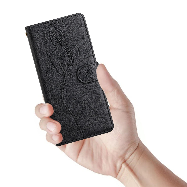 For Sony Xperia 5 Beauty Girl Embossing Pattern Horizontal Flip Leather Case with Holder & Card Slot & Wallet & Photo Frame