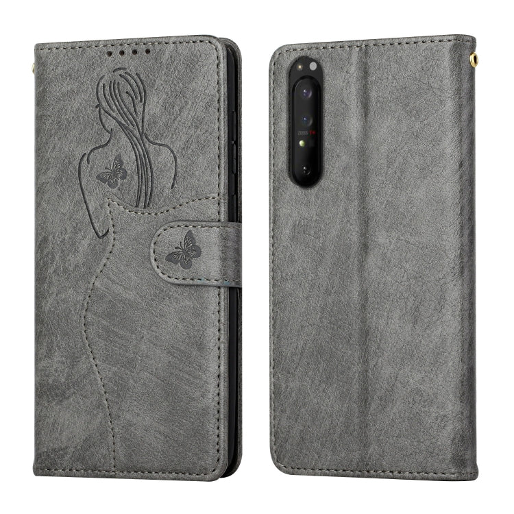 For Sony Xperia 5 III Beauty Girl Embossing Pattern Horizontal Flip Leather Case with Holder & Card Slot & Wallet & Photo Frame