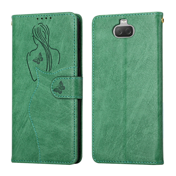 For Sony Xperia 20 Beauty Girl Embossing Pattern Horizontal Flip Leather Case with Holder & Card Slot & Wallet & Photo Frame
