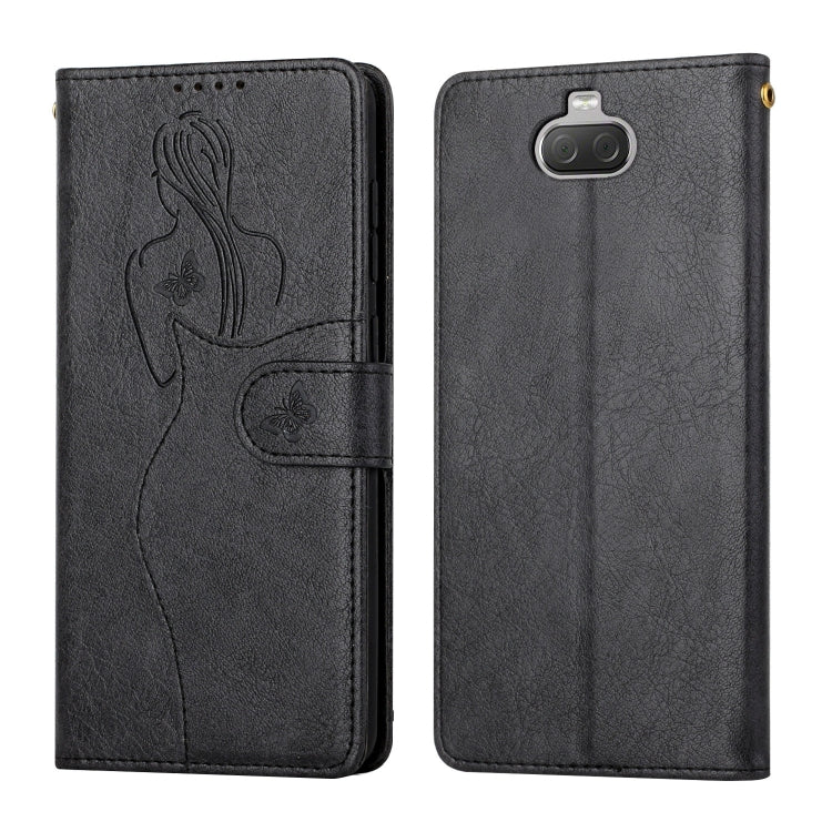 For Sony Xperia 20 Beauty Girl Embossing Pattern Horizontal Flip Leather Case with Holder & Card Slot & Wallet & Photo Frame