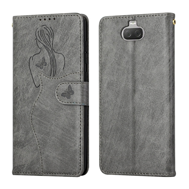 For Sony Xperia 20 Beauty Girl Embossing Pattern Horizontal Flip Leather Case with Holder & Card Slot & Wallet & Photo Frame