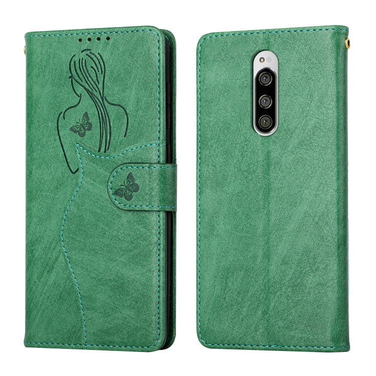 For Sony Xperia 1 / Xperia XZ4 Beauty Girl Embossing Pattern Horizontal Flip Leather Case with Holder & Card Slot & Wallet & Photo Frame