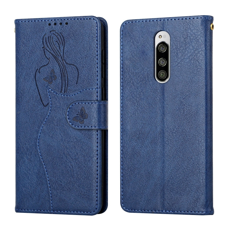 For Sony Xperia 1 / Xperia XZ4 Beauty Girl Embossing Pattern Horizontal Flip Leather Case with Holder & Card Slot & Wallet & Photo Frame
