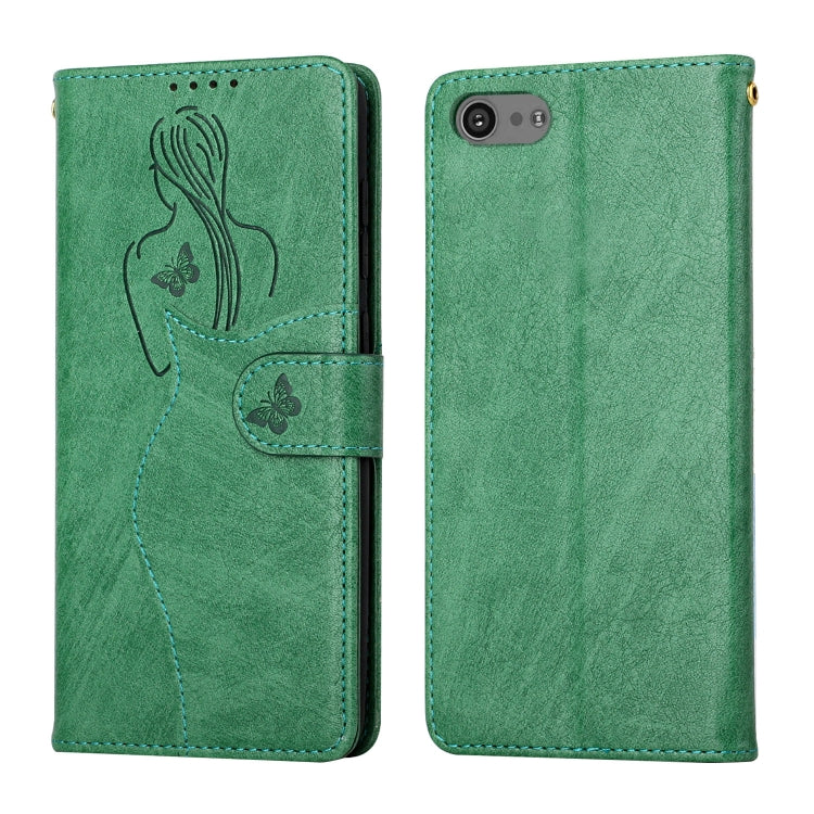 For Sony Xperia XZ4 Compact Beauty Girl Embossing Pattern Horizontal Flip Leather Case with Holder & Card Slot & Wallet & Photo Frame