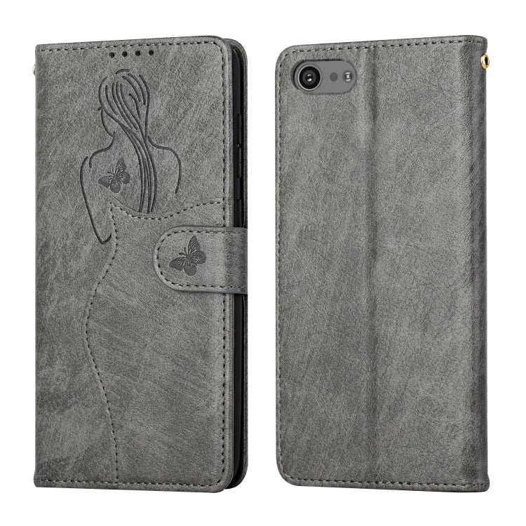 For Sony Xperia XZ4 Compact Beauty Girl Embossing Pattern Horizontal Flip Leather Case with Holder & Card Slot & Wallet & Photo Frame