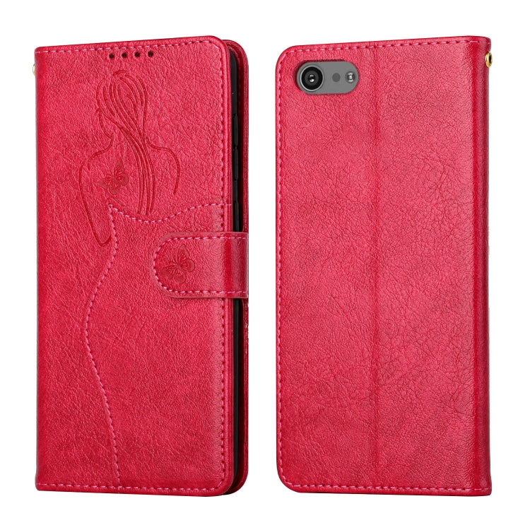 For Sony Xperia XZ4 Compact Beauty Girl Embossing Pattern Horizontal Flip Leather Case with Holder & Card Slot & Wallet & Photo Frame