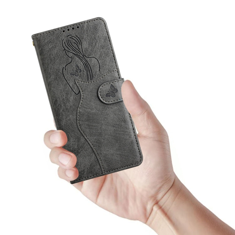 For Google Pixel 5 Beauty Girl Embossing Pattern Horizontal Flip Leather Case with Holder & Card Slot & Wallet & Photo Frame