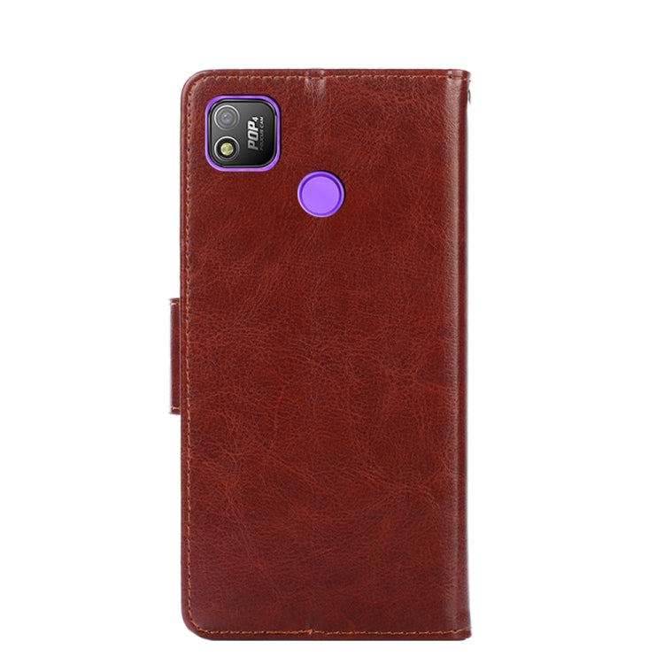 For Tecno Pop 4 Crystal Texture Horizontal Flip Leather Case with Holder & Card Slots & Wallet