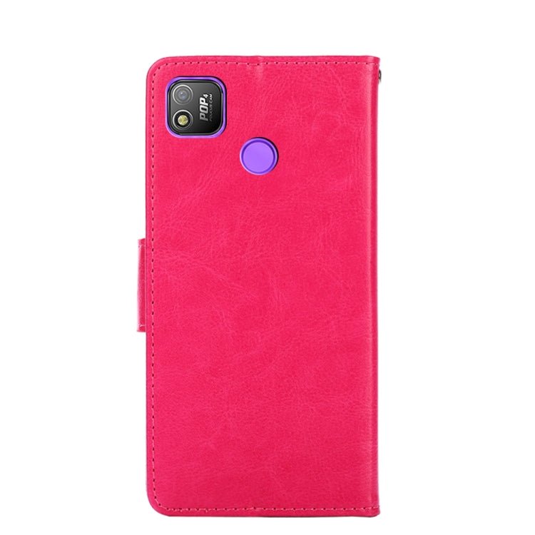 For Tecno Pop 4 Crystal Texture Horizontal Flip Leather Case with Holder & Card Slots & Wallet