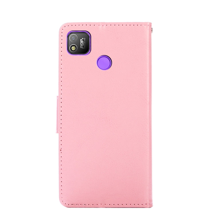 For Tecno Pop 4 Crystal Texture Horizontal Flip Leather Case with Holder & Card Slots & Wallet