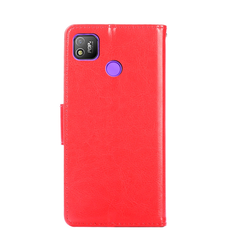 For Tecno Pop 4 Crystal Texture Horizontal Flip Leather Case with Holder & Card Slots & Wallet