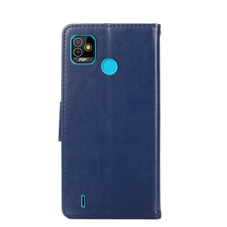 For Tecno Pop 5 Crystal Texture Horizontal Flip Leather Case with Holder & Card Slots & Wallet
