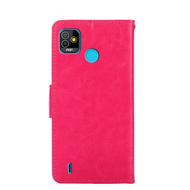 For Tecno Pop 5 Crystal Texture Horizontal Flip Leather Case with Holder & Card Slots & Wallet