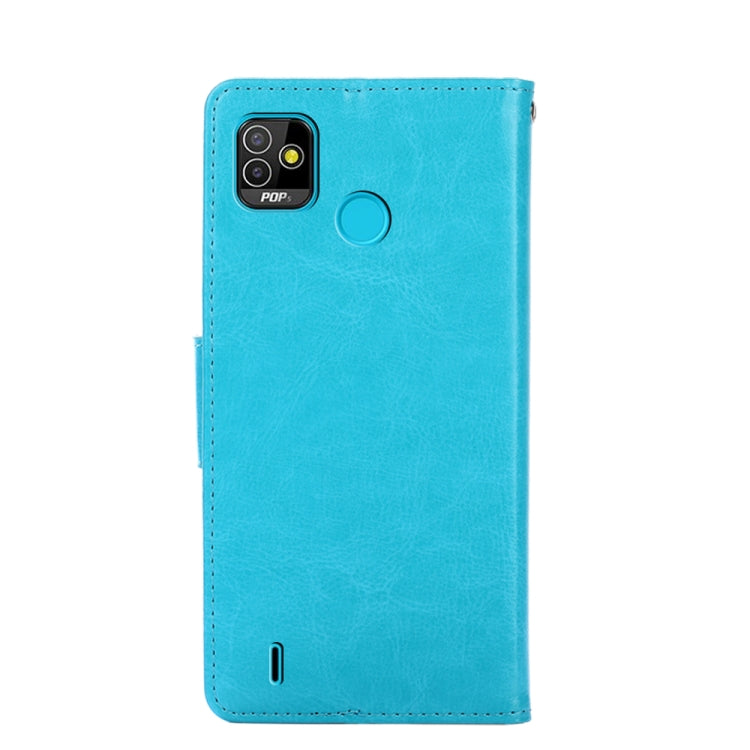 For Tecno Pop 5 Crystal Texture Horizontal Flip Leather Case with Holder & Card Slots & Wallet