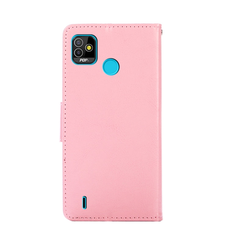 For Tecno Pop 5 Crystal Texture Horizontal Flip Leather Case with Holder & Card Slots & Wallet