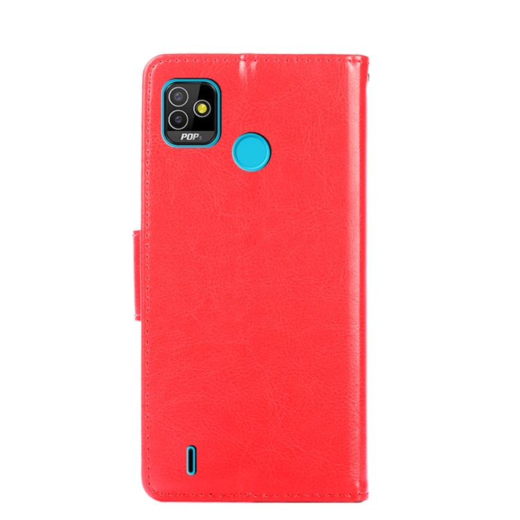 For Tecno Pop 5 Crystal Texture Horizontal Flip Leather Case with Holder & Card Slots & Wallet