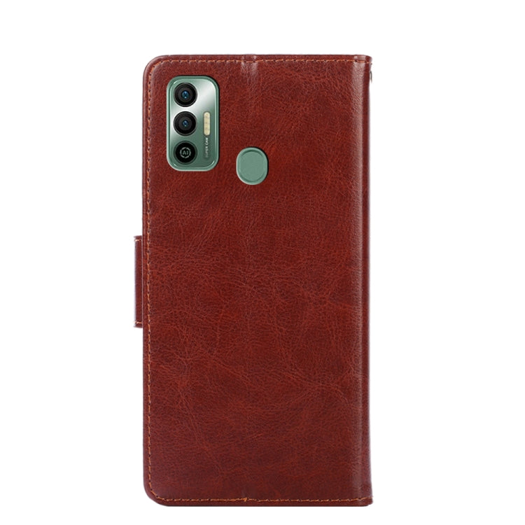 For Tecno Spark 7 Crystal Texture Horizontal Flip Leather Case with Holder & Card Slots & Wallet