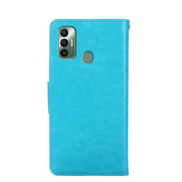 For Tecno Spark 7 Crystal Texture Horizontal Flip Leather Case with Holder & Card Slots & Wallet