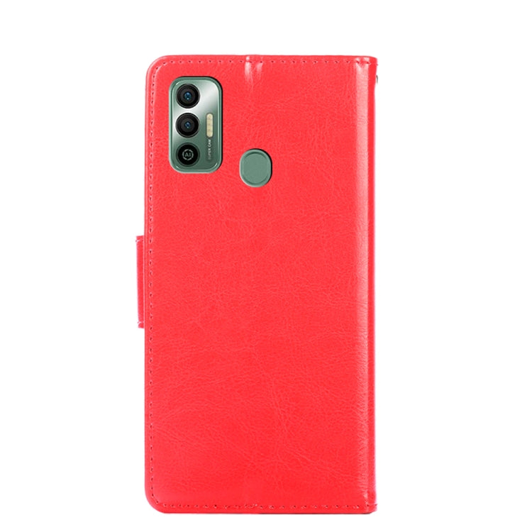 For Tecno Spark 7 Crystal Texture Horizontal Flip Leather Case with Holder & Card Slots & Wallet