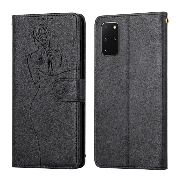 For Samsung Galaxy S20+ Beauty Girl Embossing Pattern Horizontal Flip Leather Case with Holder & Card Slot & Wallet & Photo Frame