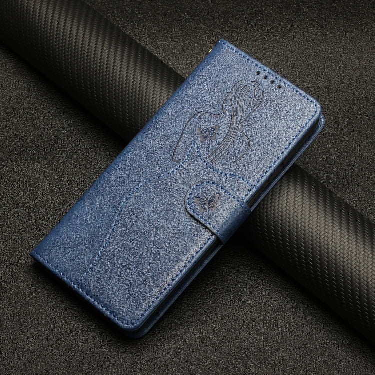 For Samsung Galaxy A70 Beauty Girl Embossing Pattern Horizontal Flip Leather Case with Holder & Card Slot & Wallet & Photo Frame
