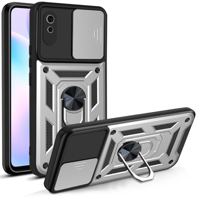 For Xiaomi Redmi 9A Sliding Camera Cover Design TPU+PC Protective Case