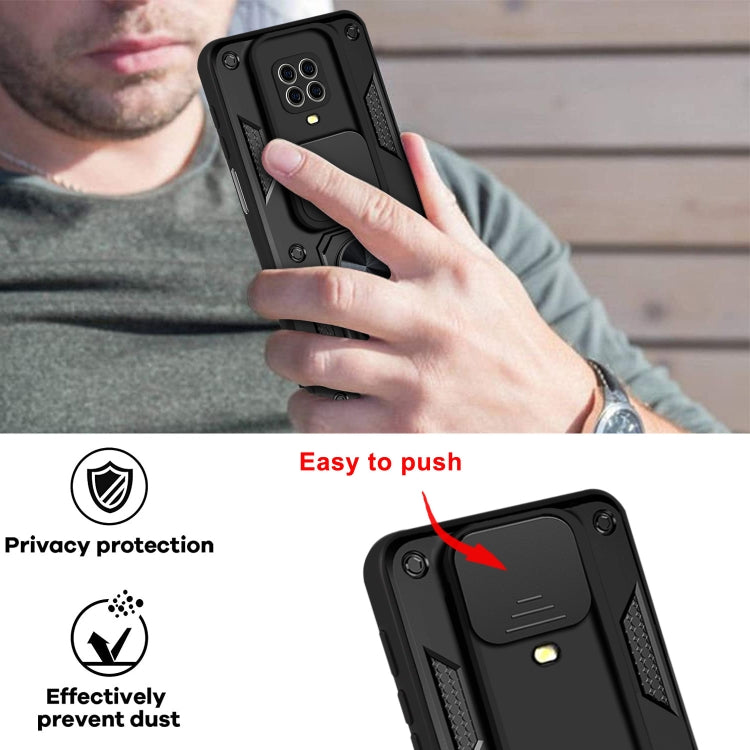 For Xiaomi Redmi Note 9S Sliding Camera Cover Design TPU+PC Protective Case