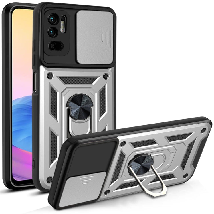 For Xiaomi Redmi Note 10 5G Sliding Camera Cover Design TPU+PC Protective Case