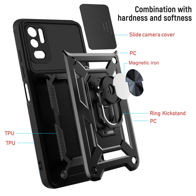 For Xiaomi Redmi Note 10 5G Sliding Camera Cover Design TPU+PC Protective Case