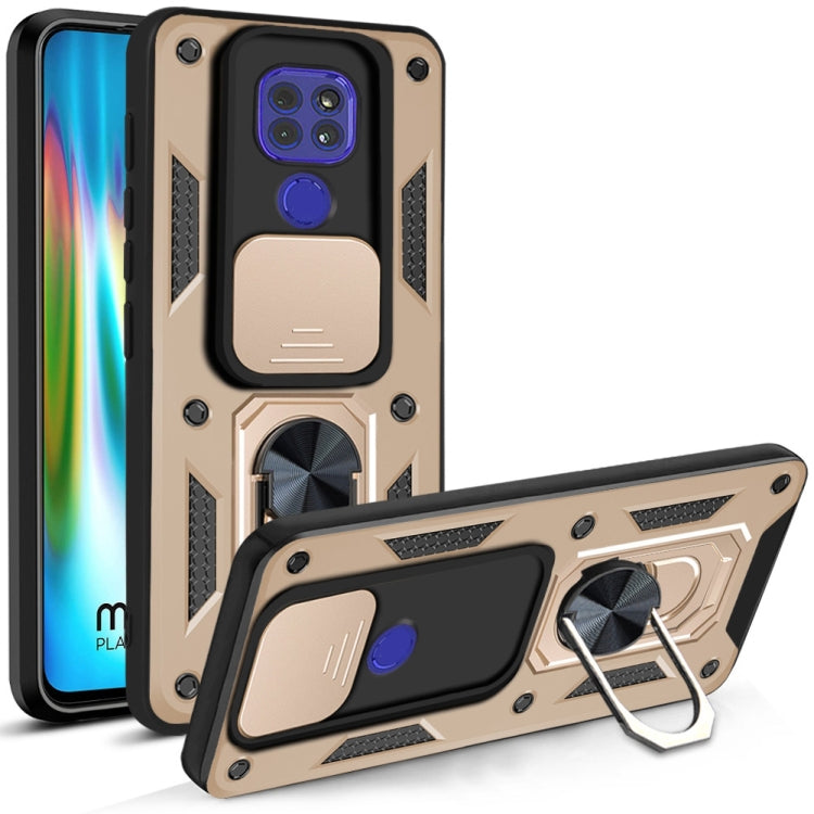 For Motorola Moto G9 Play Sliding Camera Cover Design TPU+PC Protective Case