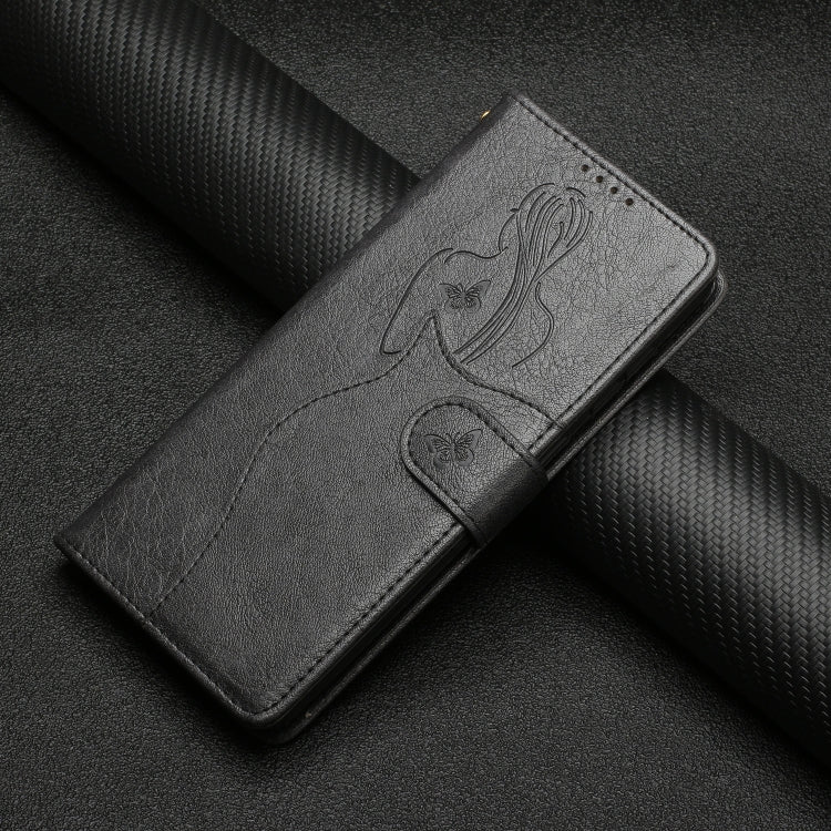 For OnePlus 8 Beauty Girl Embossing Pattern Horizontal Flip Leather Case with Holder & Card Slot & Wallet & Photo Frame