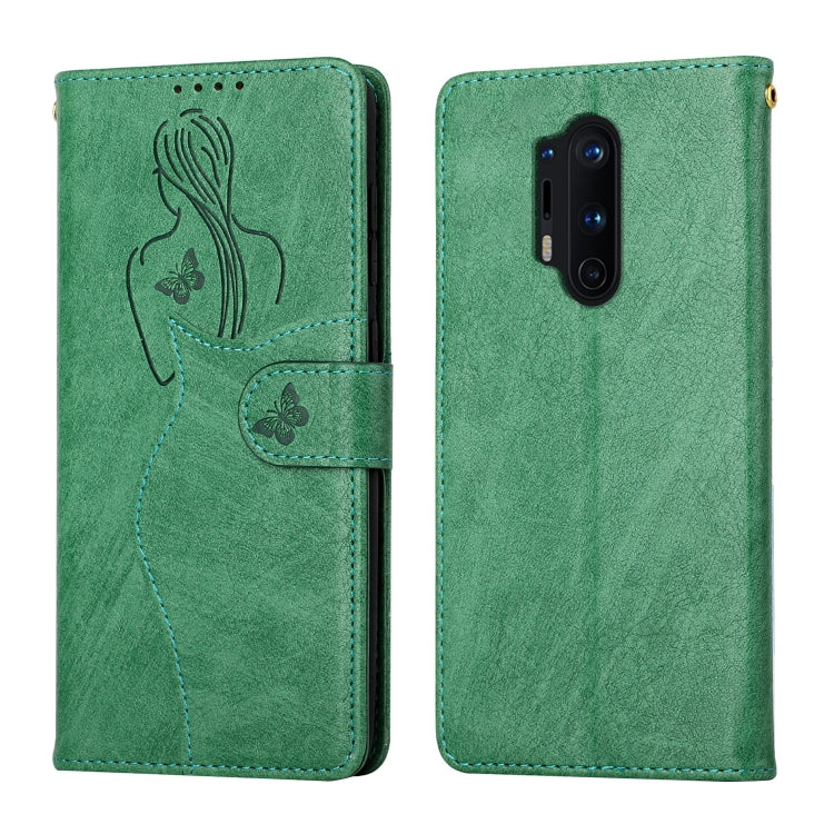 For OnePlus 8 Pro Beauty Girl Embossing Pattern Horizontal Flip Leather Case with Holder & Card Slot & Wallet & Photo Frame