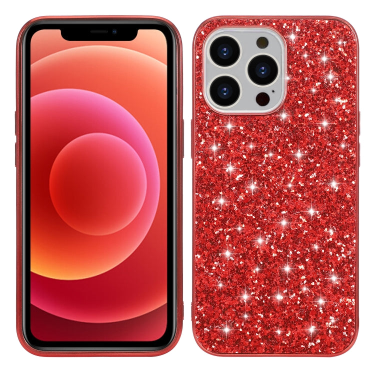 For iPhone 13 Pro Max Glitter Powder Shockproof TPU Protective Case