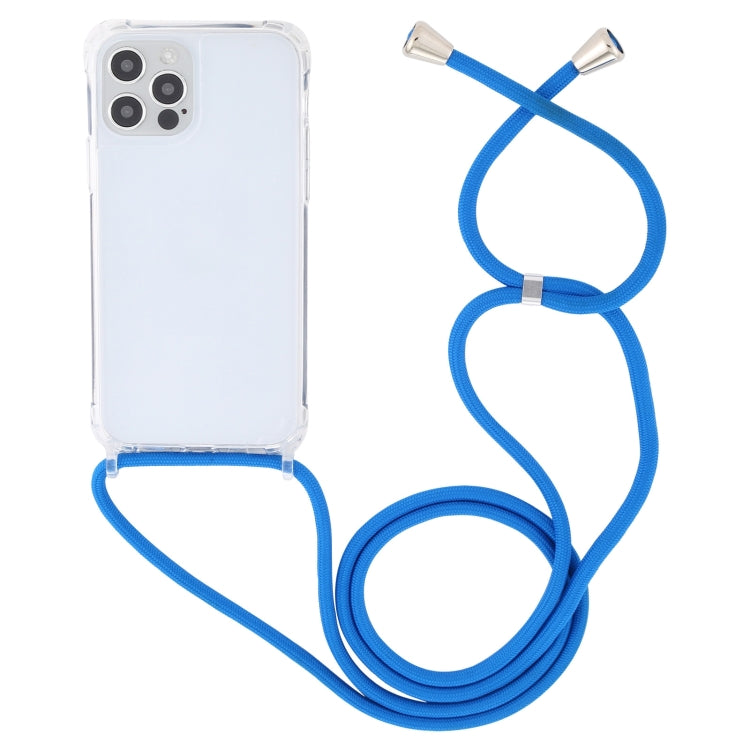 For iPhone 13 Pro Transparent Acrylic Airbag Shockproof Phone Protective Case with Lanyard