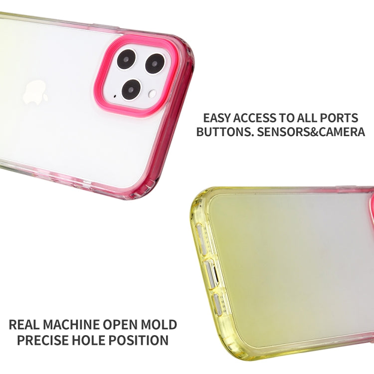 For iPhone 13 Candy Gradient Flat Surface TPU + PC Shockproof Case