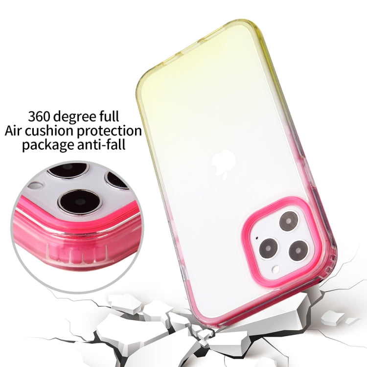 For iPhone 13 Pro Max Candy Gradient Flat Surface TPU + PC Shockproof Case