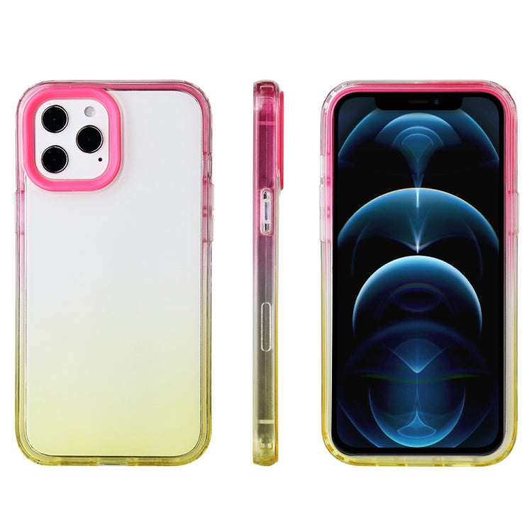 For iPhone 12 mini Candy Gradient Flat Surface TPU + PC Shockproof Case
