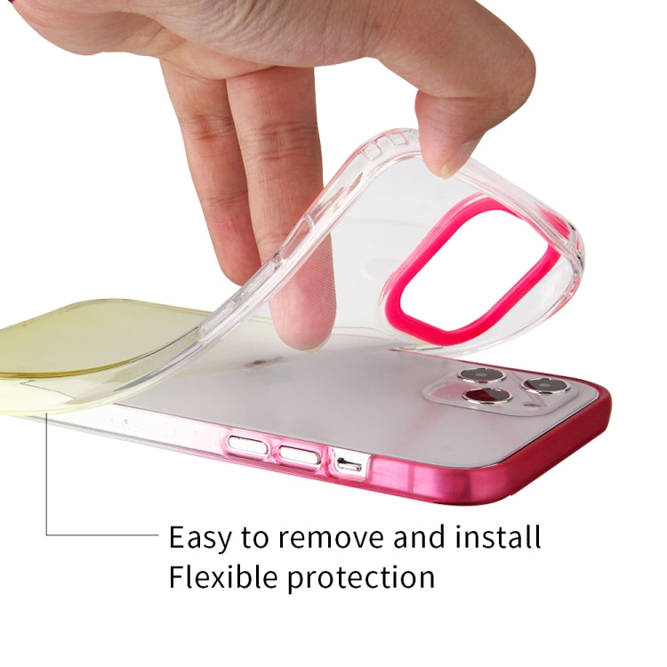 For iPhone 12 Pro Max Candy Gradient Flat Surface TPU + PC Shockproof Case