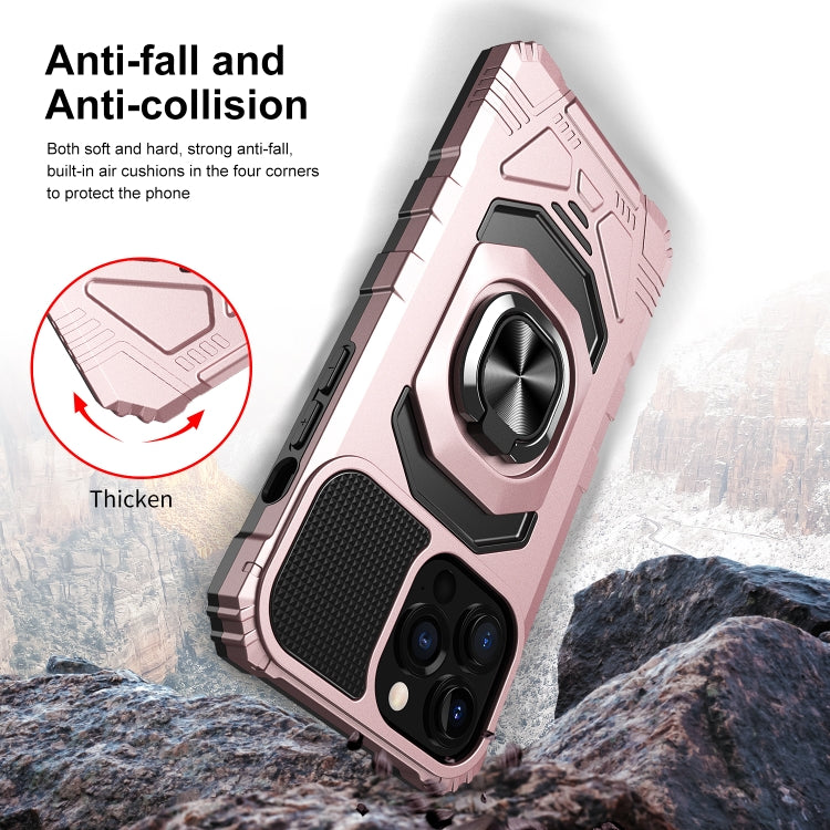 For iPhone 13 mini 10 PCS Armor Magnetic PC + TPU Shockproof Case with 360 Degree Rotation Ring Holder