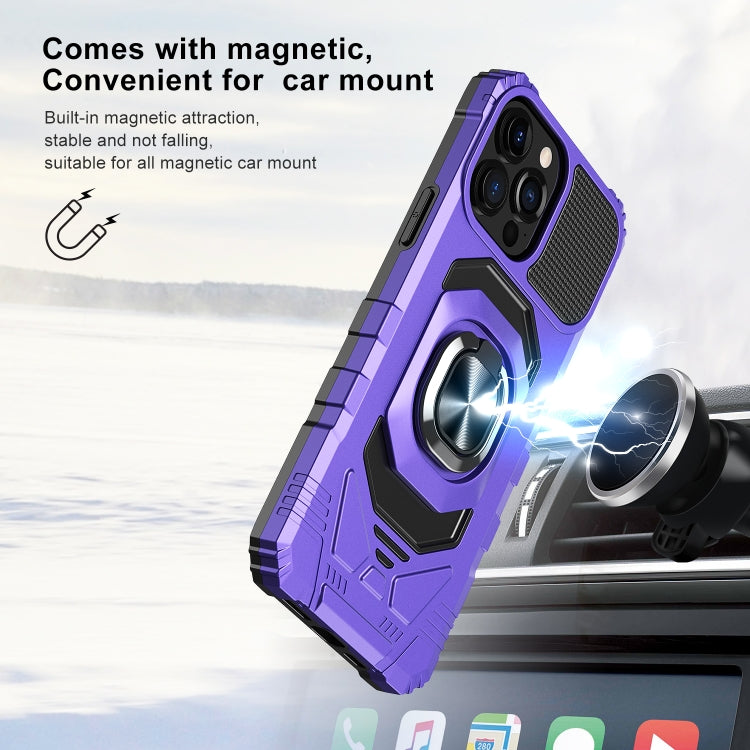 For iPhone 13 mini 10 PCS Armor Magnetic PC + TPU Shockproof Case with 360 Degree Rotation Ring Holder