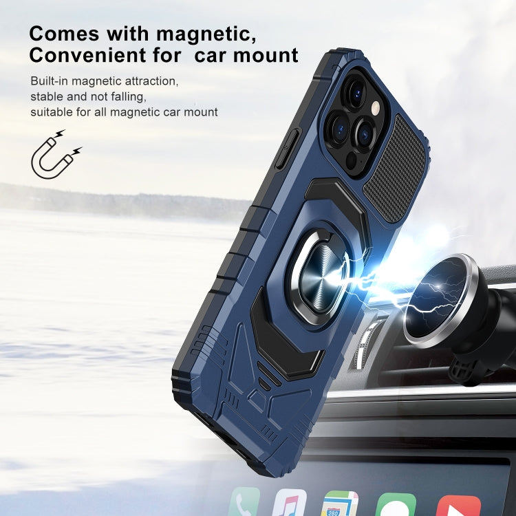 For iPhone 13 mini 10 PCS Armor Magnetic PC + TPU Shockproof Case with 360 Degree Rotation Ring Holder