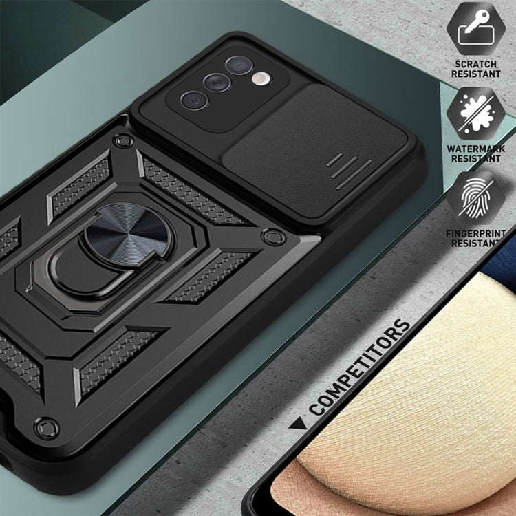 For Samsung Galaxy A02s Sliding Camera Cover Design TPU+PC Protective Case