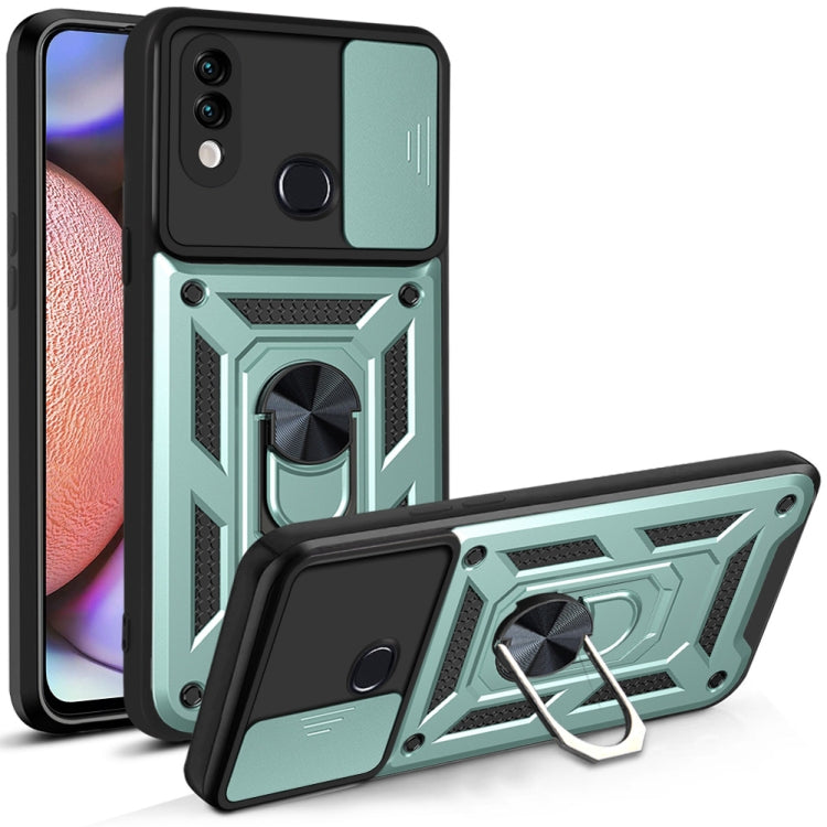 For Samsung Galaxy A10s Sliding Camera Cover Design TPU+PC Protective Case