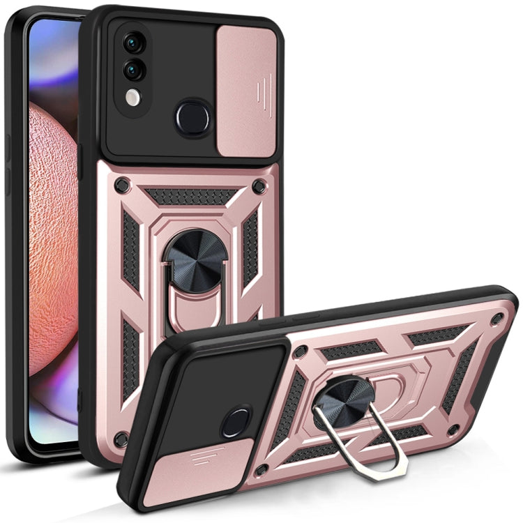 For Samsung Galaxy A10s Sliding Camera Cover Design TPU+PC Protective Case