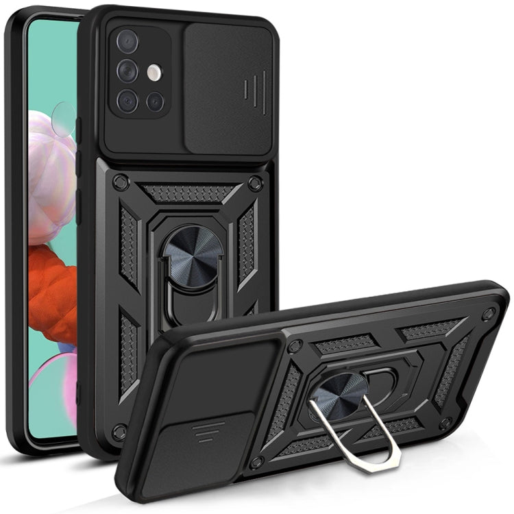 For Samsung Galaxy A51 4G Sliding Camera Cover Design TPU+PC Protective Case