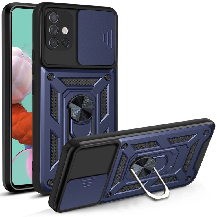 For Samsung Galaxy A51 4G Sliding Camera Cover Design TPU+PC Protective Case