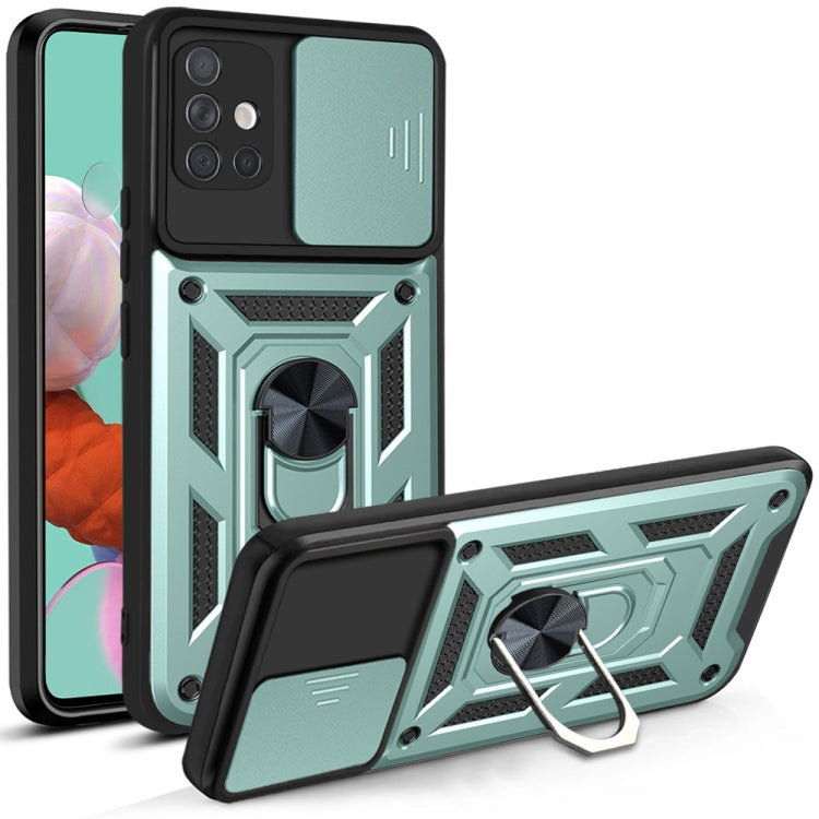 For Samsung Galaxy A51 4G Sliding Camera Cover Design TPU+PC Protective Case