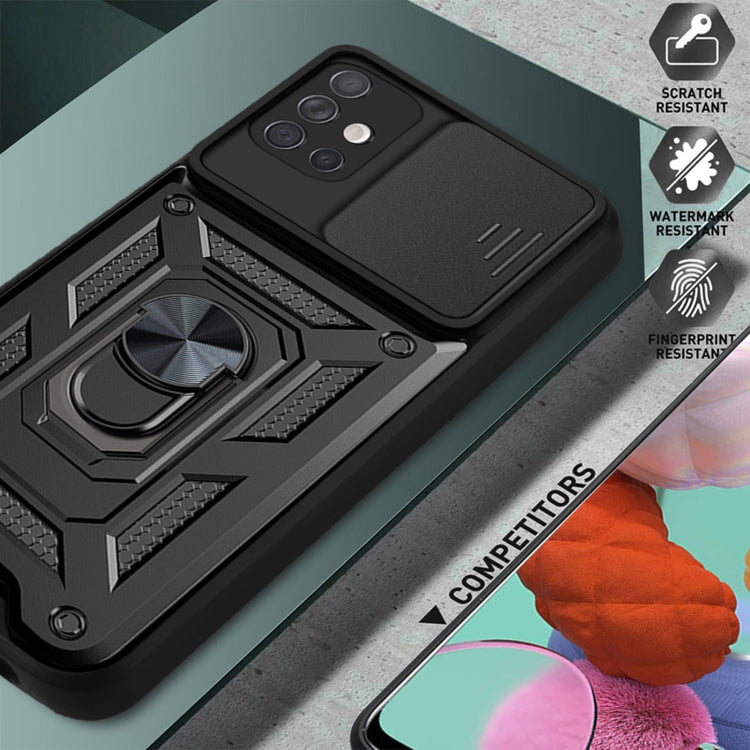 For Samsung Galaxy A51 4G Sliding Camera Cover Design TPU+PC Protective Case
